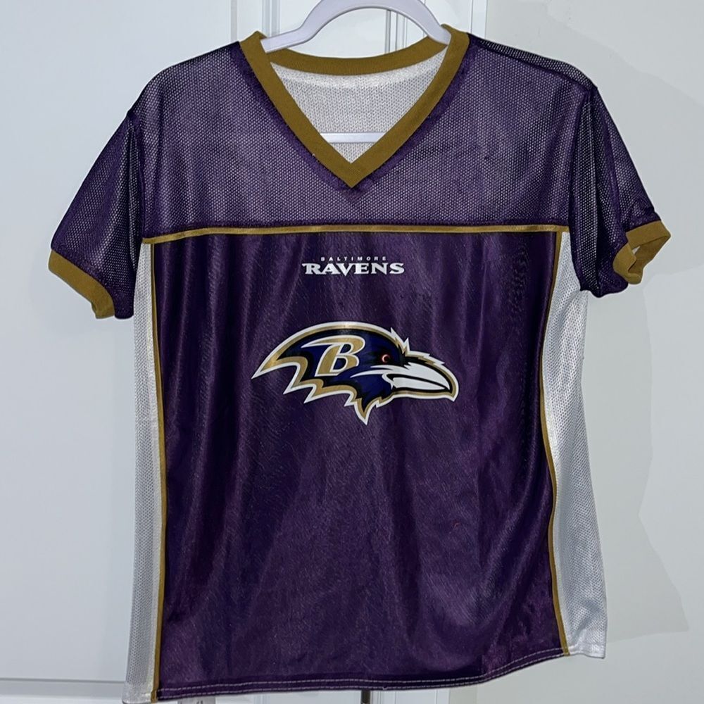 Reversible Baltimore Ravens boys youth kids football jersey XL Purple White